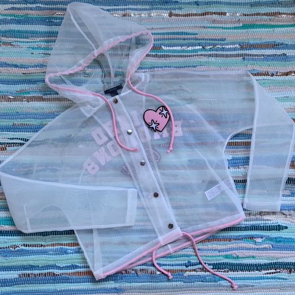Forever 21 Jackets & Blazers - Transparent Embroidered Mixed Emotions Jacket